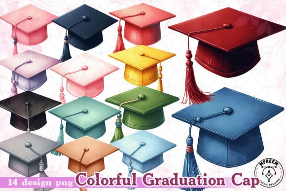 Download Colorful Graduation Cap Clipart PNG - Graduation Collection