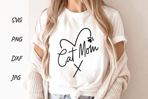 Download Cat Mom Heart Svg Mothers Day Shirt - Heart svg Collection