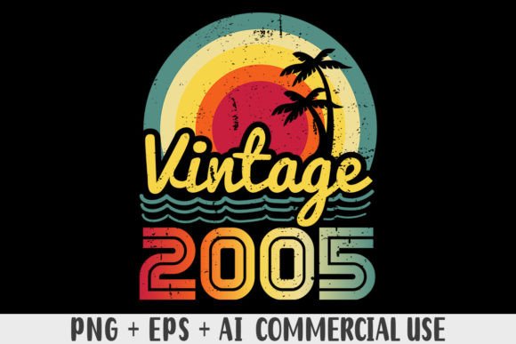 Download Vintage 2005 PNG Sublimation Design - 2005 Collection