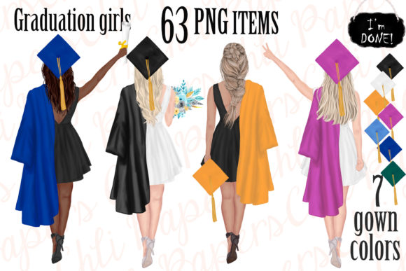 Download Graduation Girls,Graduation Gowns Hats - Graduation Collection